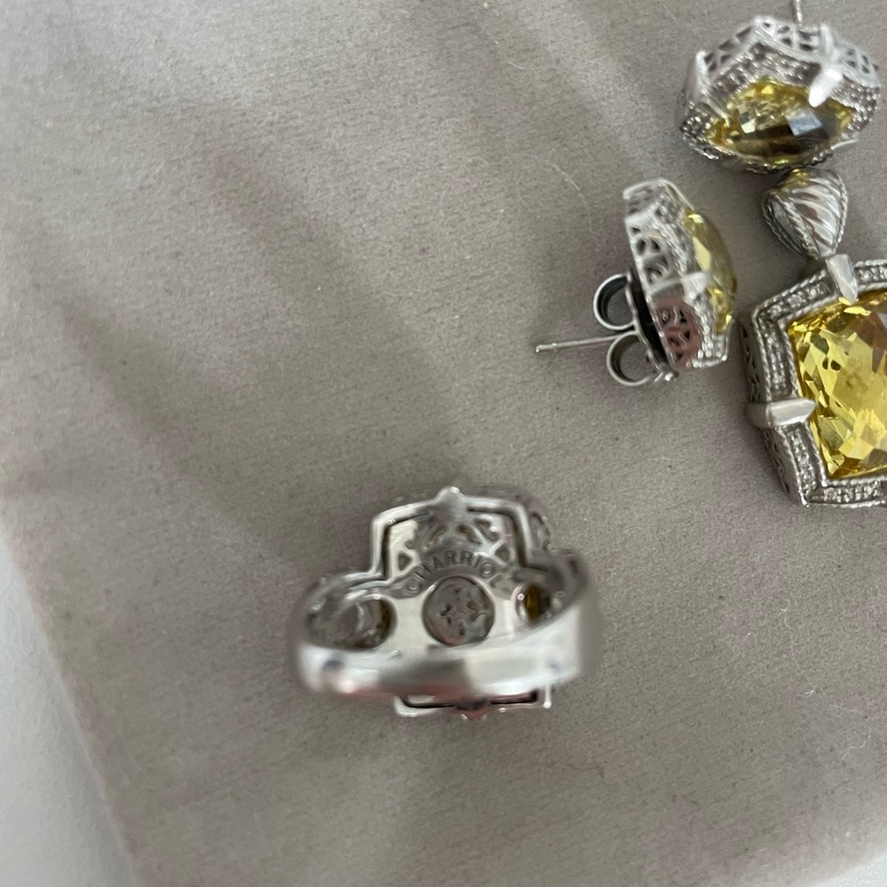 CHARRIOL Citrine JEWELRY SET- PENDENT, EARRINGS AND RING - Picture 4 of 9